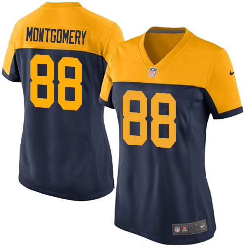 Women's Elite Ty Montgomery Nike Jersey Navy Blue Alternate - #88 NFL Green Bay Packers